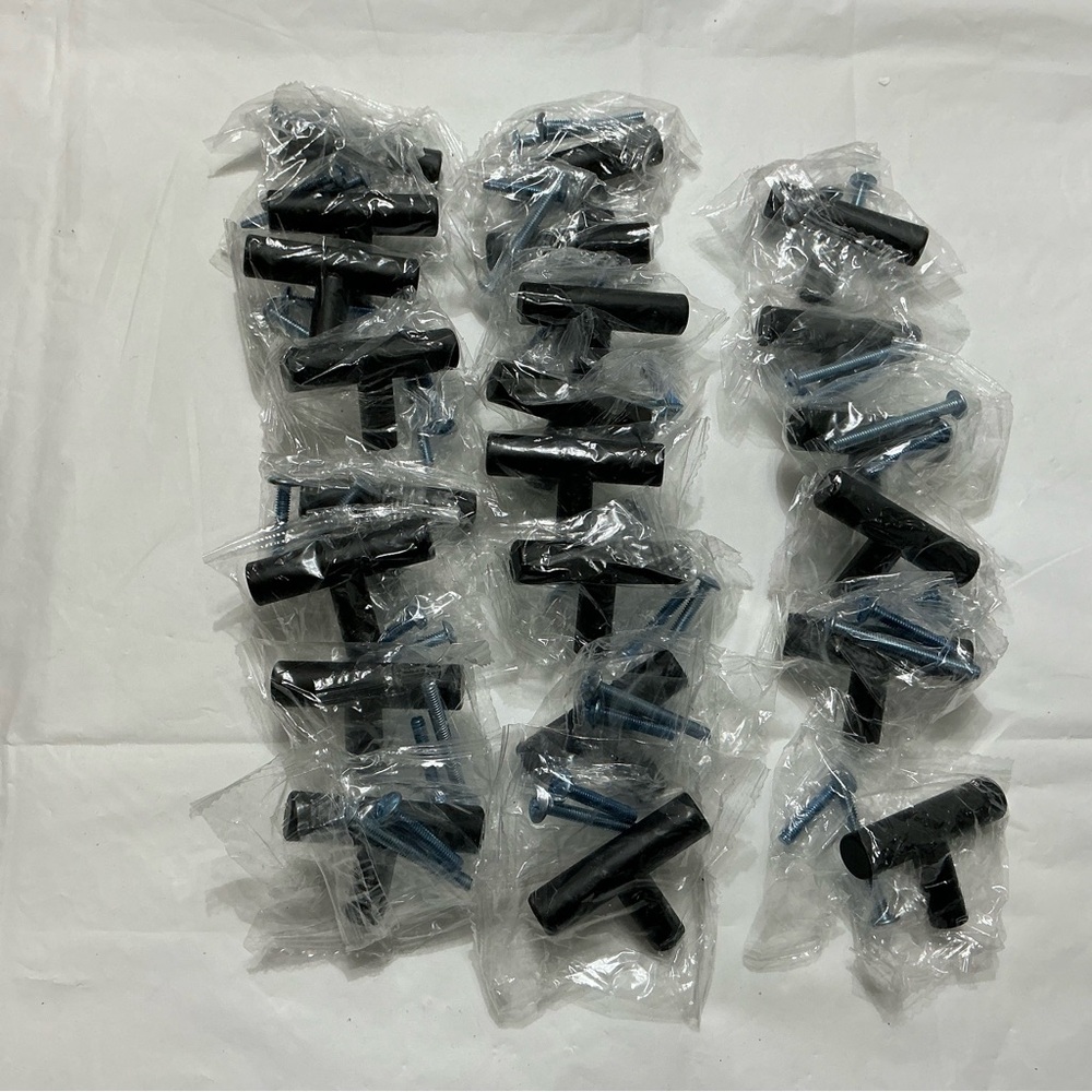 22PCS 2” Matte Black T-Bar Cabinet Pulls Drawer Cupboard Door Handles